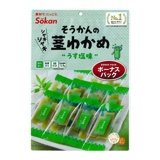 富含礦物質Ｘ膳食纖維 莖海帶淡鹽味超值包