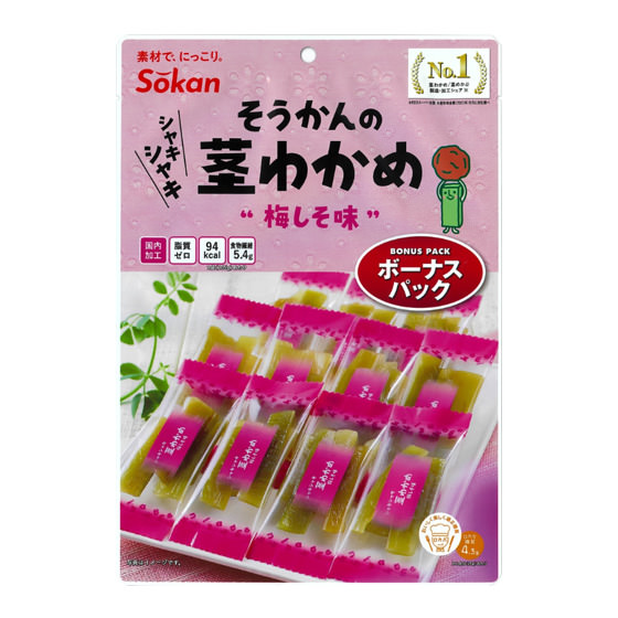 富含礦物質Ｘ膳食纖維 梅紫蘇味莖海帶超值包