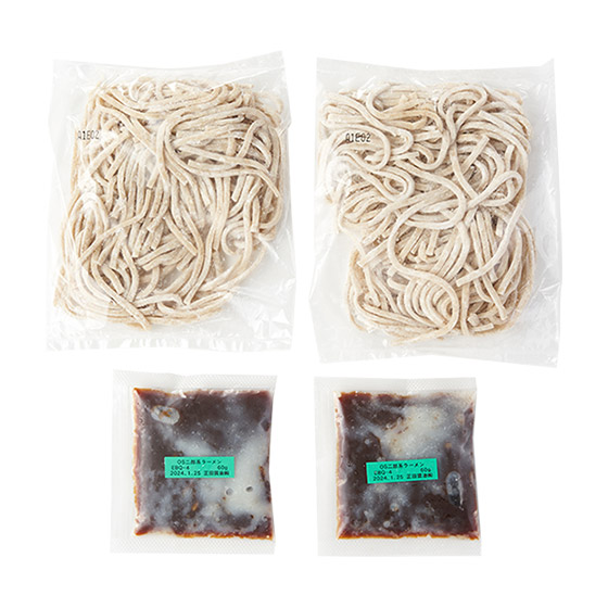 使用全粒小麥粉！蒜香醬油豚骨拉麵（2人份）