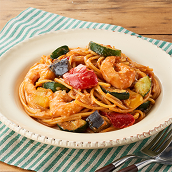 Kit2人份 無需菜刀！鮮艷蔬菜味噌蝦意粉