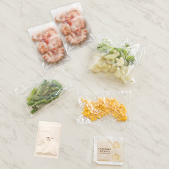 Kit3人份 蛋黃醬香煎蝦仁炒蔬菜 (另附前菜)