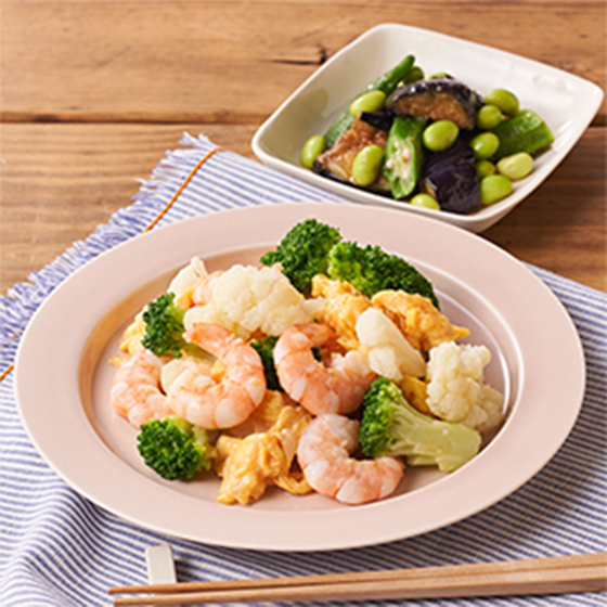 Kit3人份 無需菜刀！蝦仁雞蛋炒蔬菜(另附前菜)