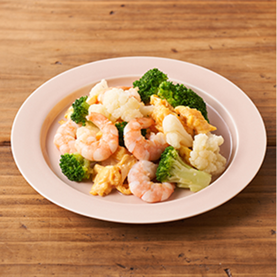 Kit3人份 無需菜刀！蝦仁雞蛋炒蔬菜(另附前菜)