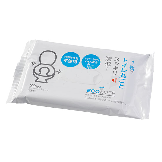 環保夥伴 可沖式馬桶清潔濕巾 20片裝