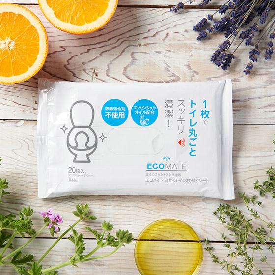 環保夥伴 可沖式馬桶清潔濕巾 20片裝