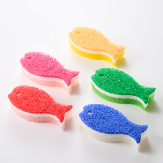 魚形海綿5色組合