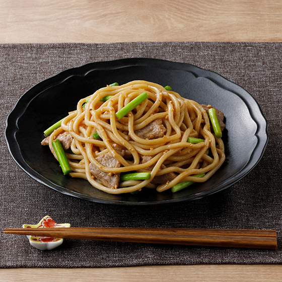 青森小麥麵條 蒜蓉醬油炒烏冬