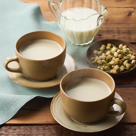 加入牛奶或豆漿！茉莉花茶拿鐵沖調粉