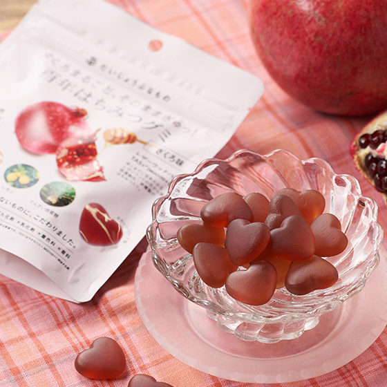 可愛心形！百年蜂蜜石榴味軟糖 