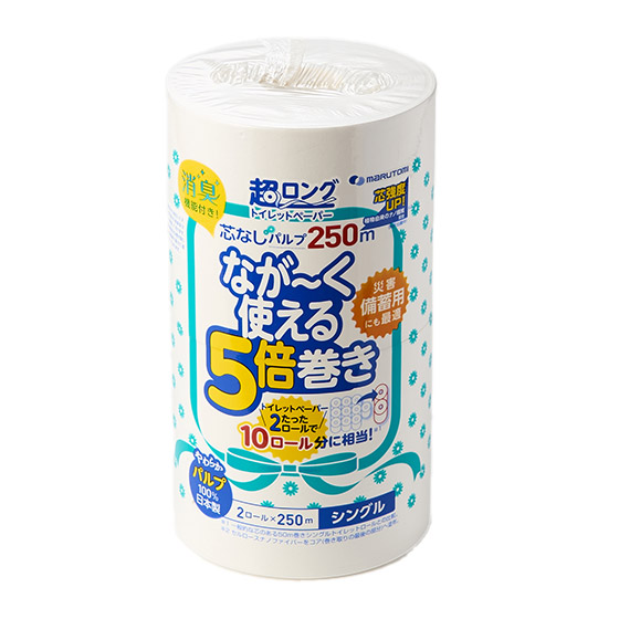 5倍超長廁紙 單層(250m×2卷)