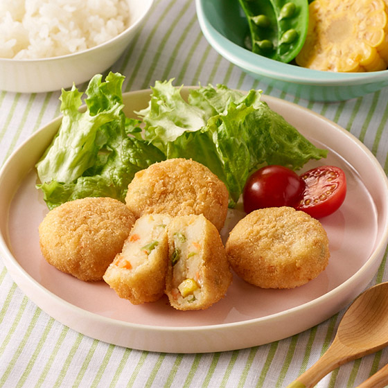 微波爐！5種蔬菜鬆軟迷你可樂餅