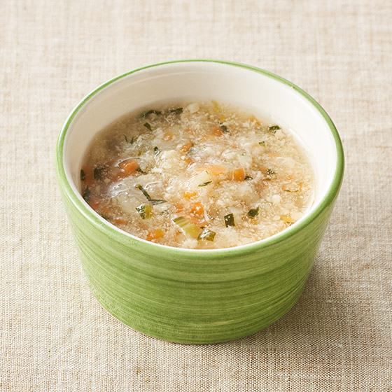 【離乳食7～8個月】雞胸肉與5種蔬菜的和風燉菜