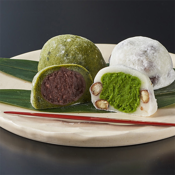 宇治抹茶二色餅（抹茶餅・豆餅）