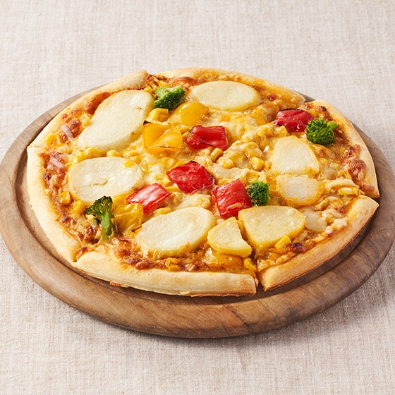 5種彩色蔬菜溫和咖哩Pizza