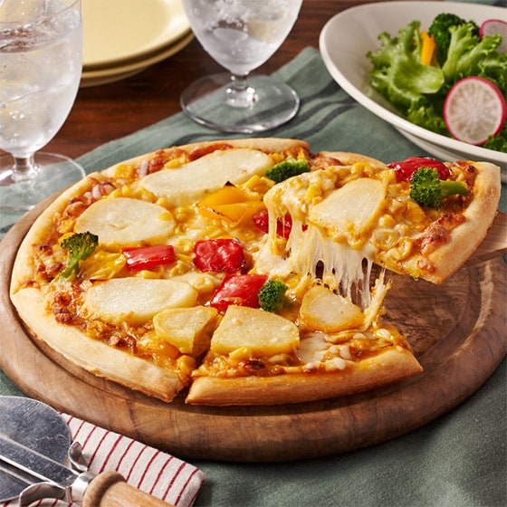 5種彩色蔬菜溫和咖哩Pizza