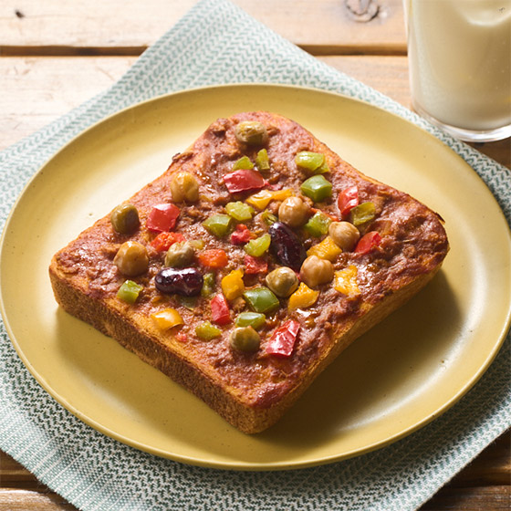 開胃配菜 彩椒豆香乾咖喱多士