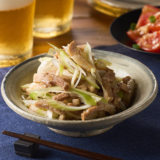 加入長蔥！細切叉燒