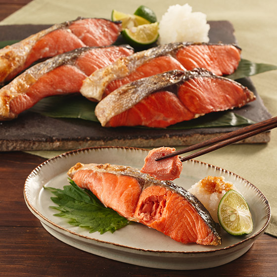 慢慢熟成！天然鹽醃紅鮭魚（切片5片）