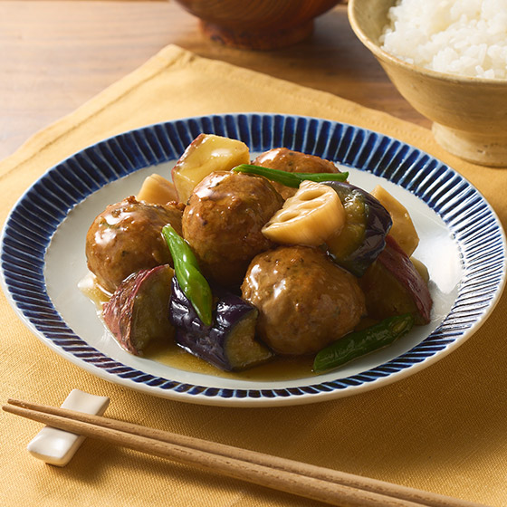 紫蘇葉蔥花照燒雞肉丸