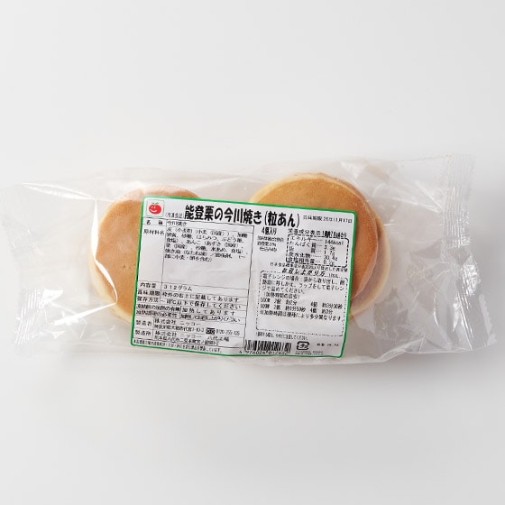 奥能登農園　能登栗子今川燒（粒豆沙）4個