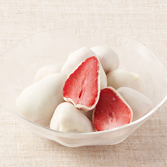 爽脆香滑。急凍White Milky士多啤梨