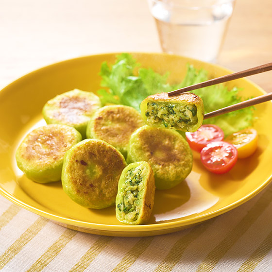 【無味精】用日本豚肉雞肉 菠菜圓形餃子