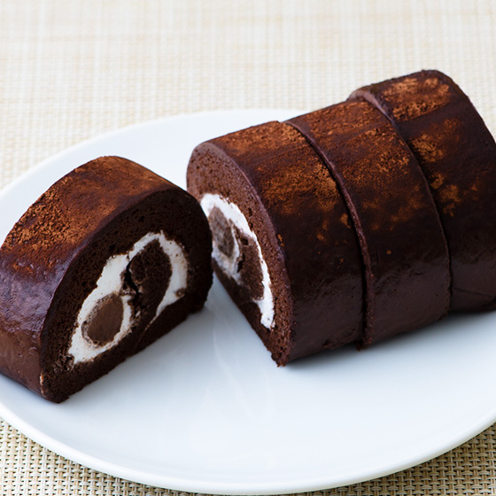 不使用麵粉製成 朱古力忌廉卷蛋糕  賞味期限4/10