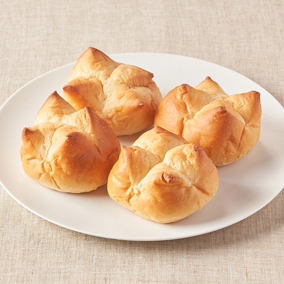 好香牛油味！鬆軟鬱金香麵包 (4個)
