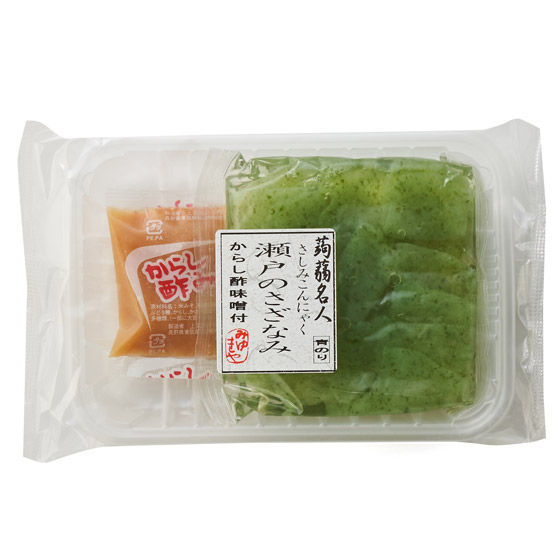 一口size 青海苔蒟蒻刺身 （附醋味噌）