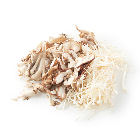 開袋即用於各種料理！3種已切蘑菇 100g(埼玉縣産)