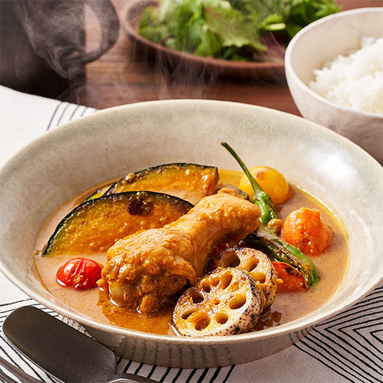 加入蔬菜超滿足 北海道雞肉南瓜咖喱