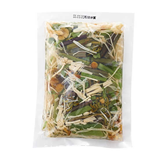 配蕎麥麵或白飯 6種水煮什錦山菜