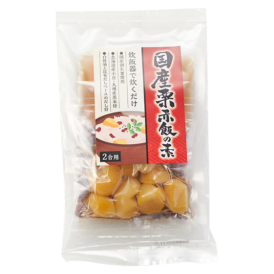 加入電飯煲等煮好 日式栗子赤飯
