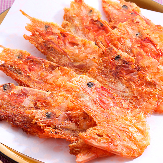 奢侈使用刺身級鮮蝦 炸越前甜蝦煎餅