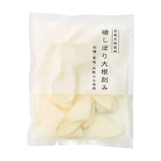 令人安心的懷舊味道　不規則切片 糖漬蘿蔔