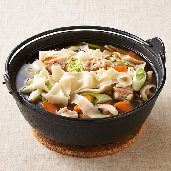 加入蔬菜肉類DIY 配以醬油醬汁的餺飥麵 2人份