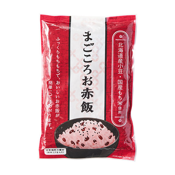 使用北海道紅豆・糯米製作 紅豆糯米飯(附芝麻鹽)