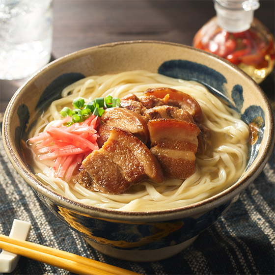 使用日本小麥粉 沖繩生蕎麥麵（2人前）