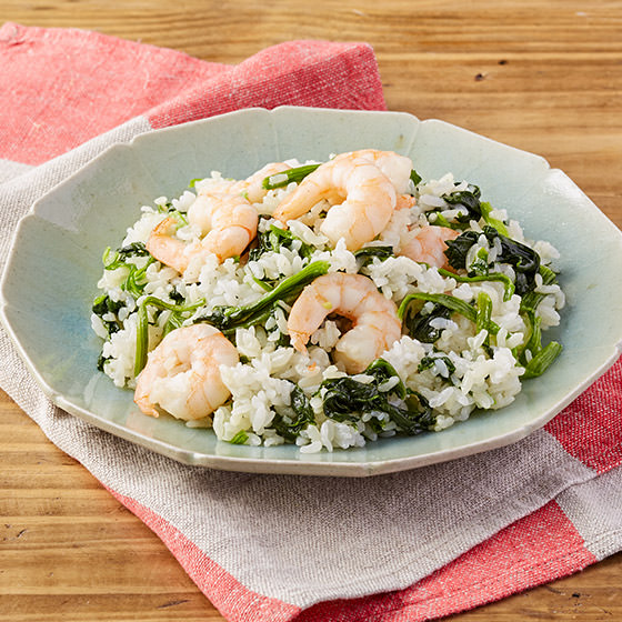 Kit2人份 彈牙蝦仁菠菜炒飯 (另附前菜)