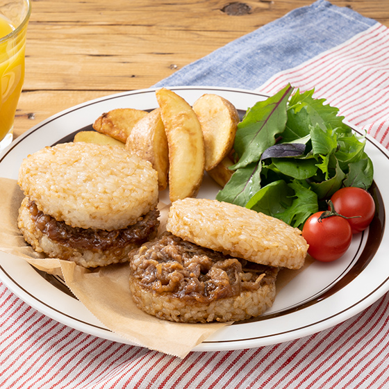 玄米入り！牛肉ライスバーガー（2個入）