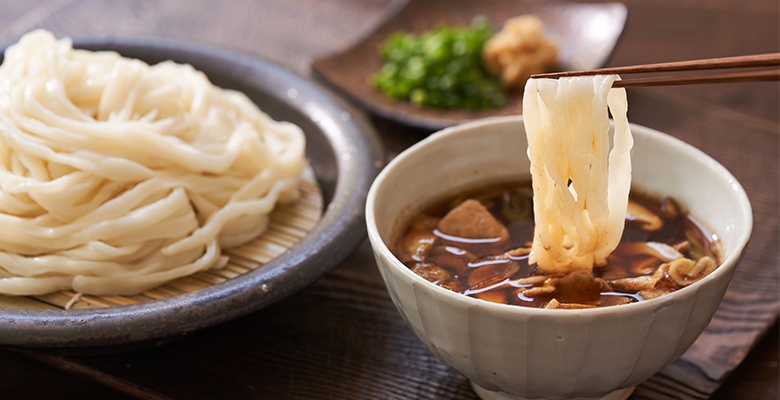 凍食熱食都有咬口 武藏野烏冬