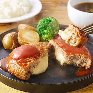 醬汁開胃 番茄醬汁芝士漢堡扒