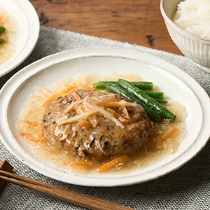 隔水加熱！羊栖菜豆腐漢堡扒 (和風醬汁)